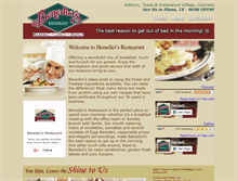 Tablet Screenshot of benedicts-restaurant.com